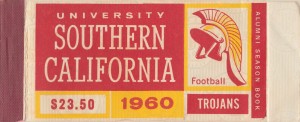1960 College Football Season Ticket Art USC Trojans Alumni Season Book Reproduction Art